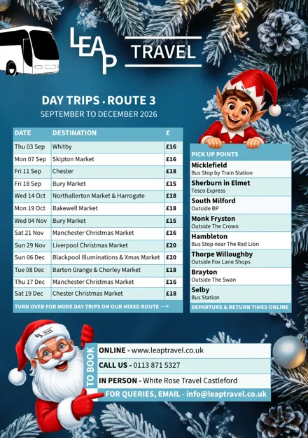 Route 3 day trip brochure